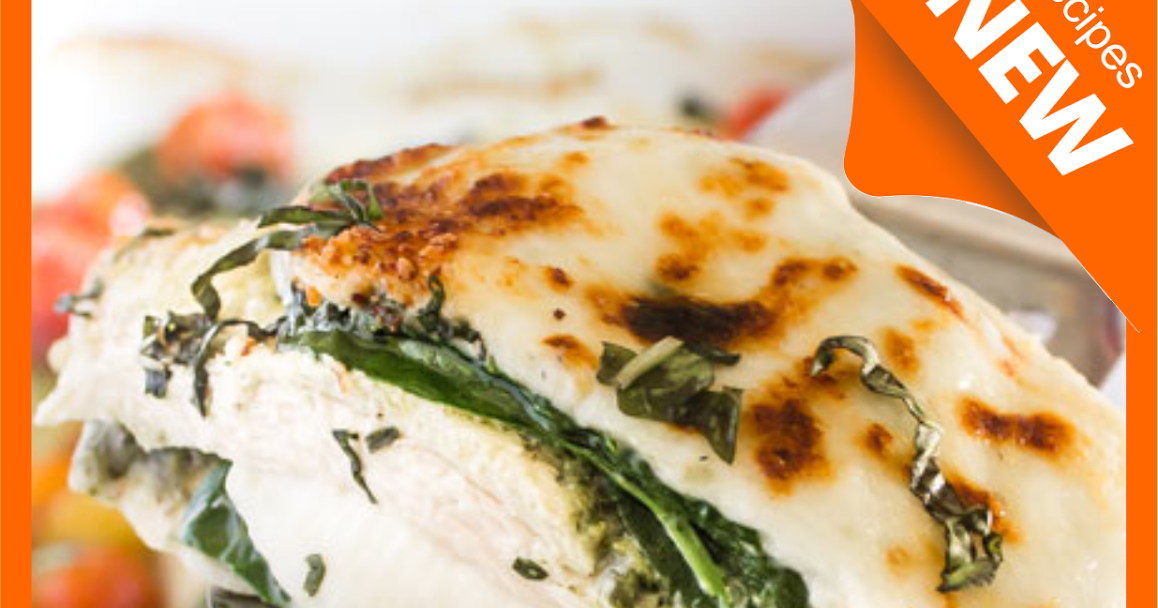 LowCarb Pesto Caprese Chicken Casserole Think food