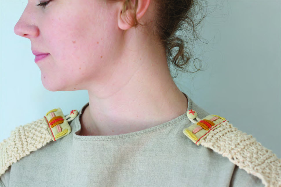 kate the hunter hand and lock embroidery project. complete.