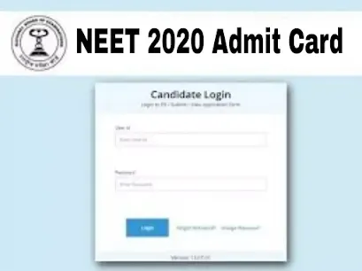 [ NEET 2020 Admit Card ] नीट 2020 के एडमिट कार्ड डाऊनलोड करने का Direct Link - Click here