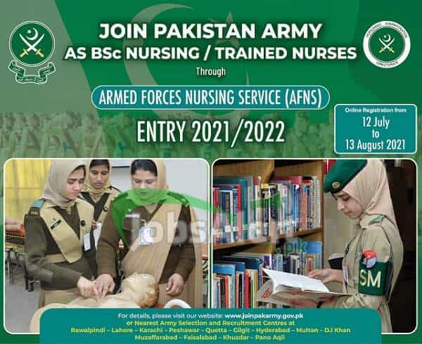 AFNS jobs for female 2021 register online