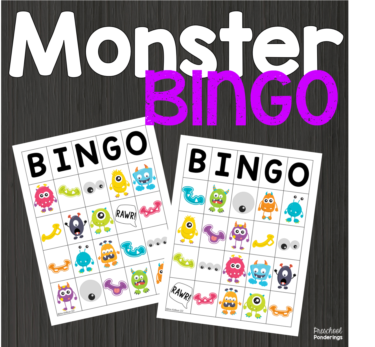 Preschool Ponderings: Monster Bingo