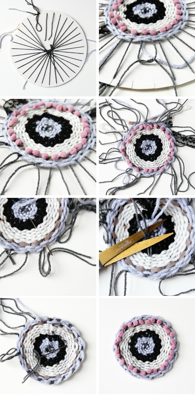 DIY CIRCULAR WOVEN COASTERS. Gathering Beauty