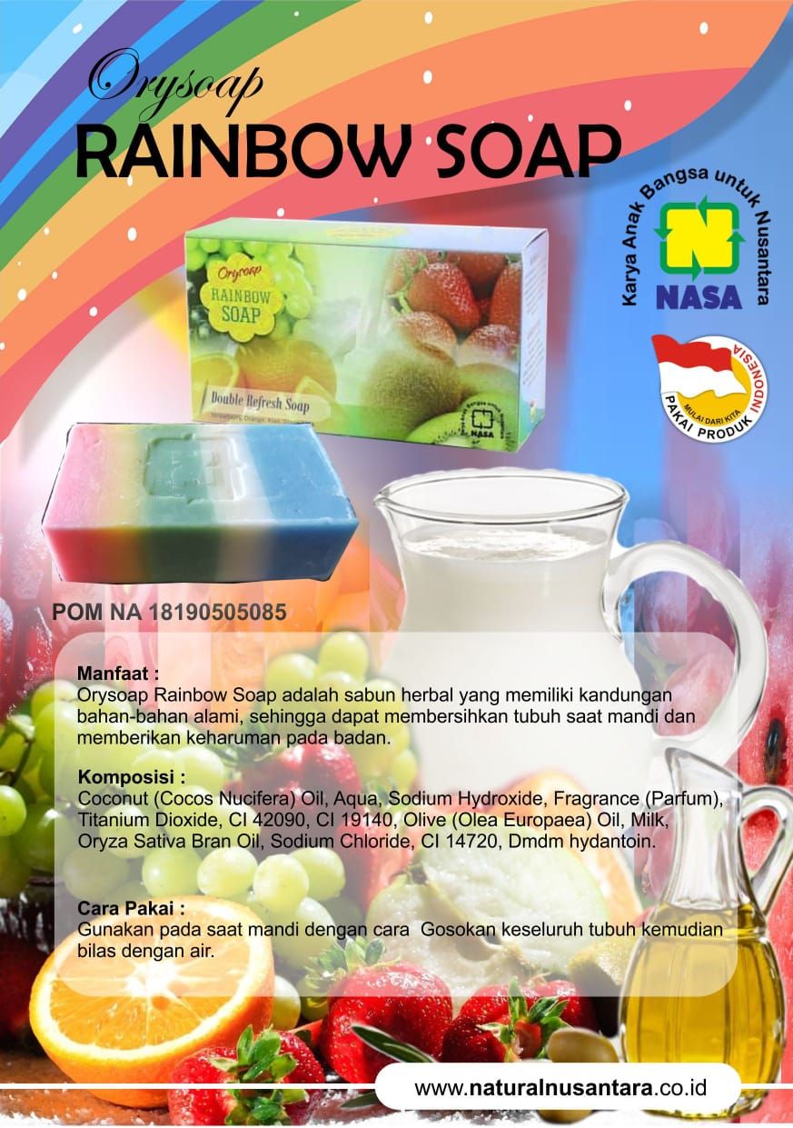 ORYSOAP Rainbow Sabun Pelangi paling Di Cari Agen Nasa