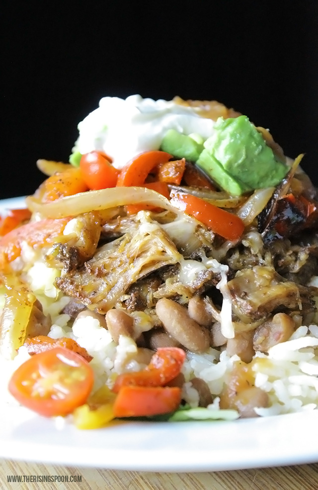 Slow Cooker Pulled Pork Burrito Bowl The Rising Spoon