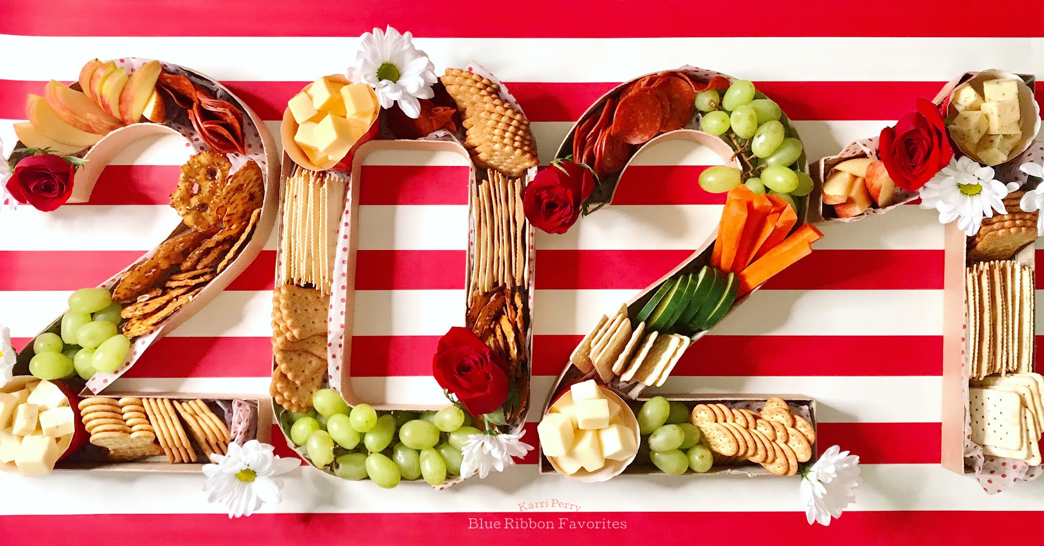 Blue Ribbon Kitchen Numbers Charcuterie for Graduation or Birthdays!