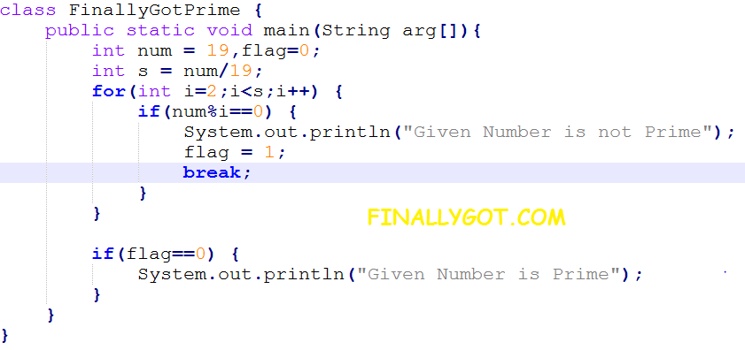 Finally Got Finally Got Program To Find Prime Numbers Using Java