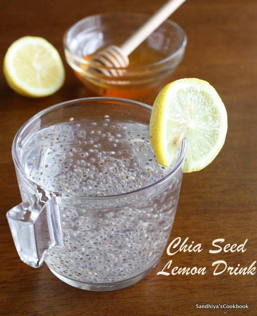 Sandhiya's Cookbook Chia Seed Lemon Drink Chia Seed Detox Water