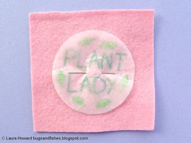 Felt Plant Lady Brooch Tutorial: cut out the design