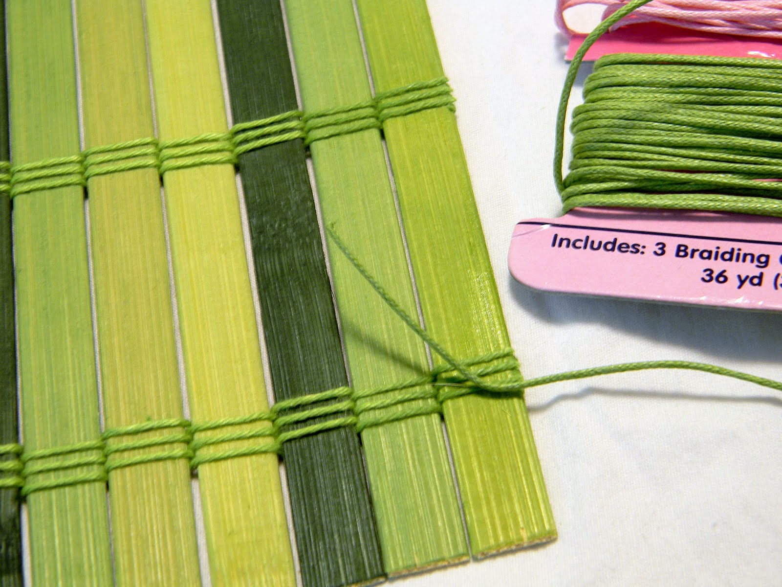 Now, you'll take some coordinating "braiding thread"which is really