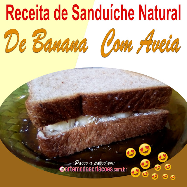 Receita de Sanduíche de Banana com Aveia