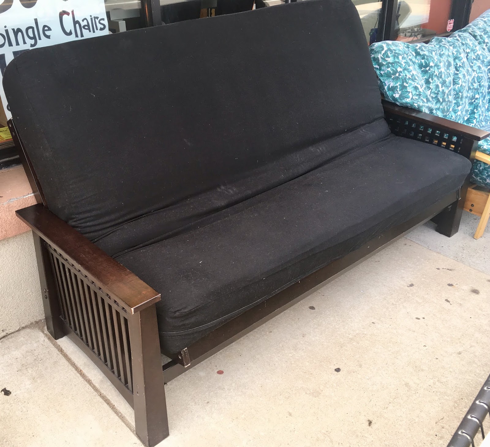 Uhuru Furniture & Collectibles Black Futon & Frame 155 SOLD