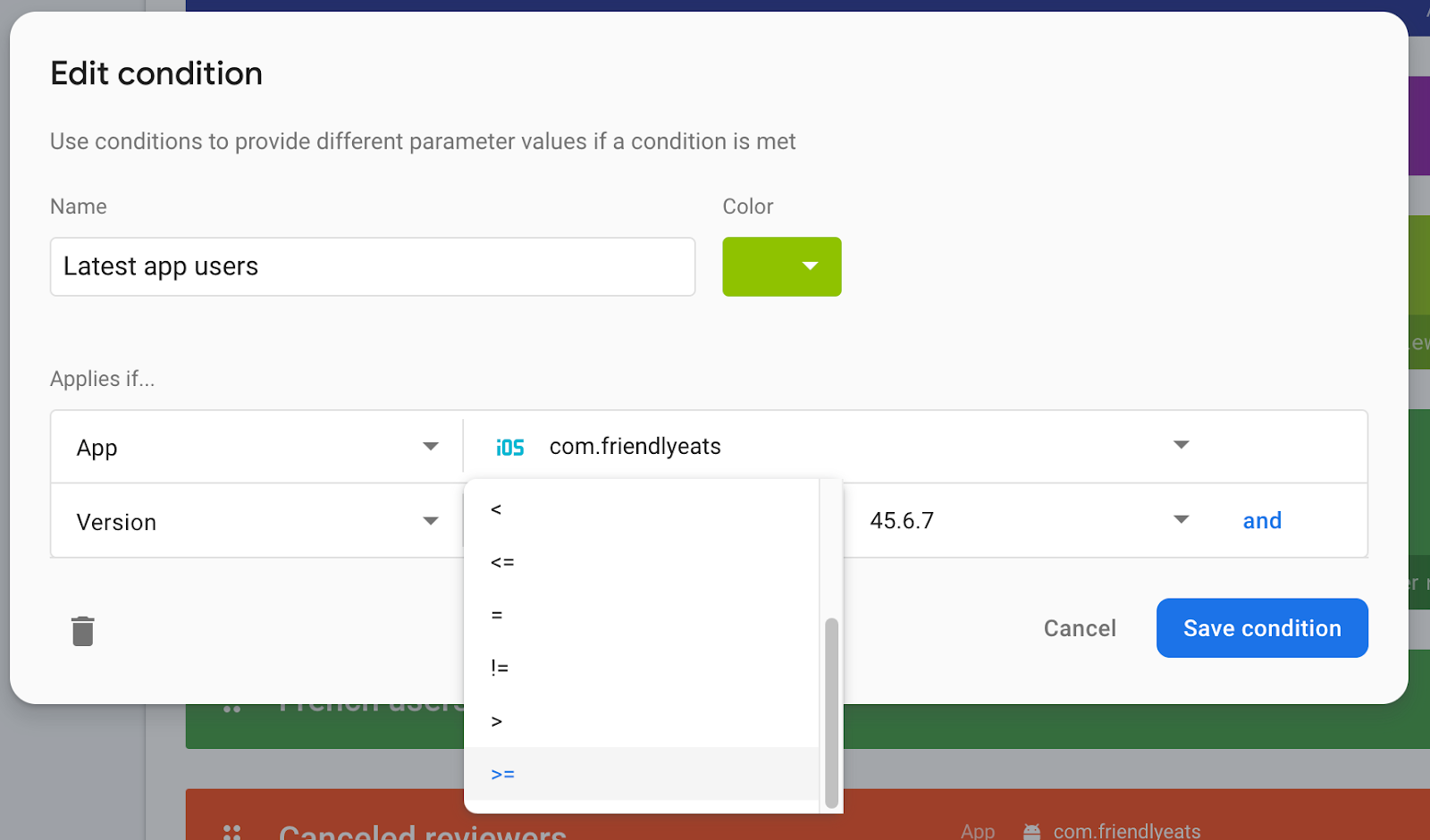 Improved version targeting in Remote Config