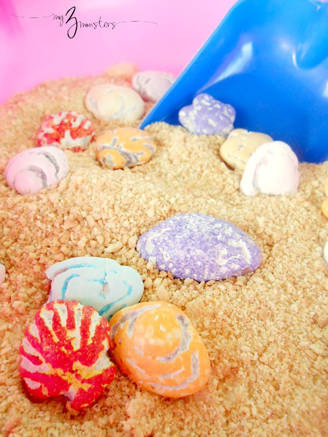 Sand Cake for summer birthdays! Delicious vanilla pudding cake that looks like a bucket of sand!  at /