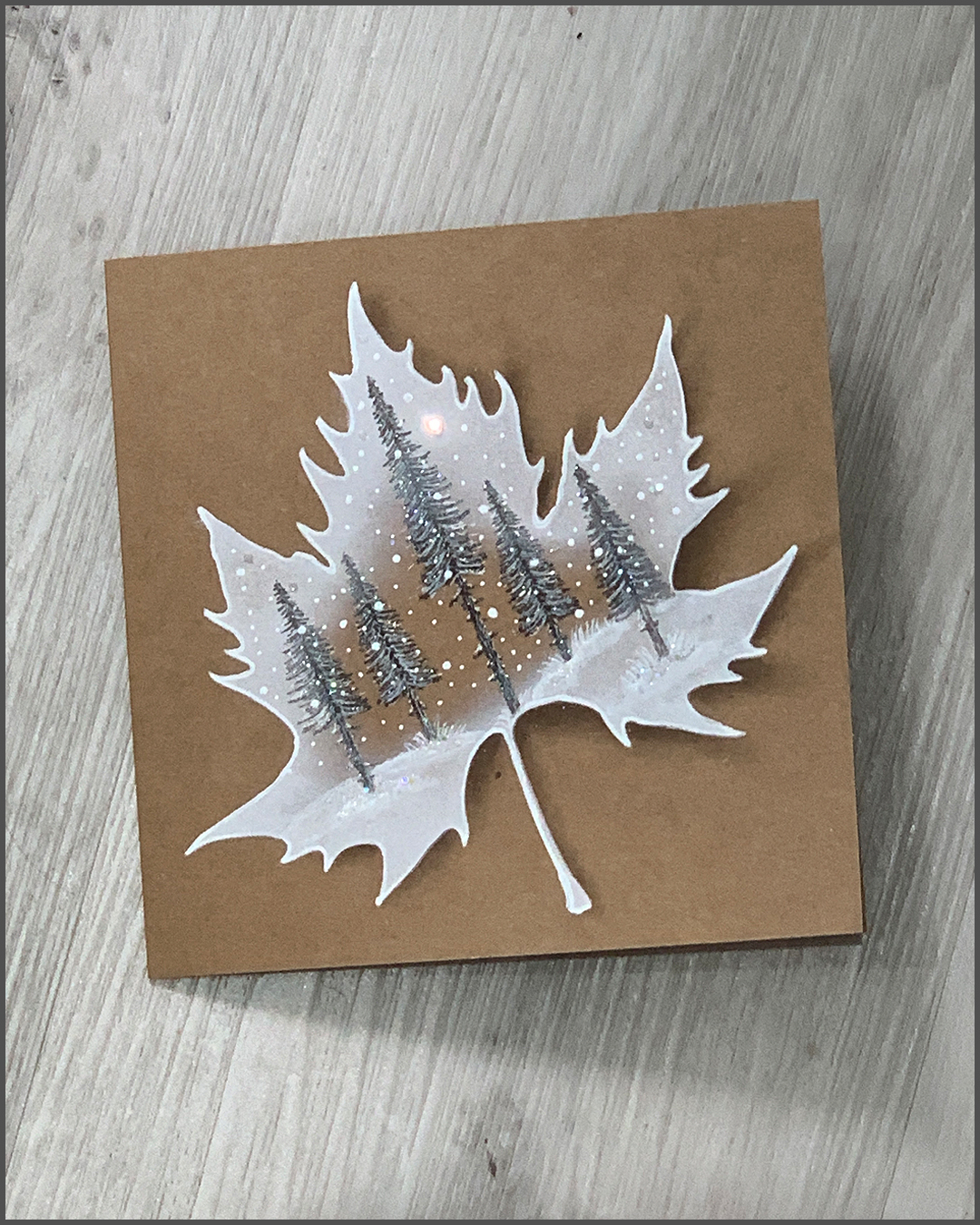 Inkylicious Inkylicious Faux Parchment Winter Cabin Bauble Stencil Kit