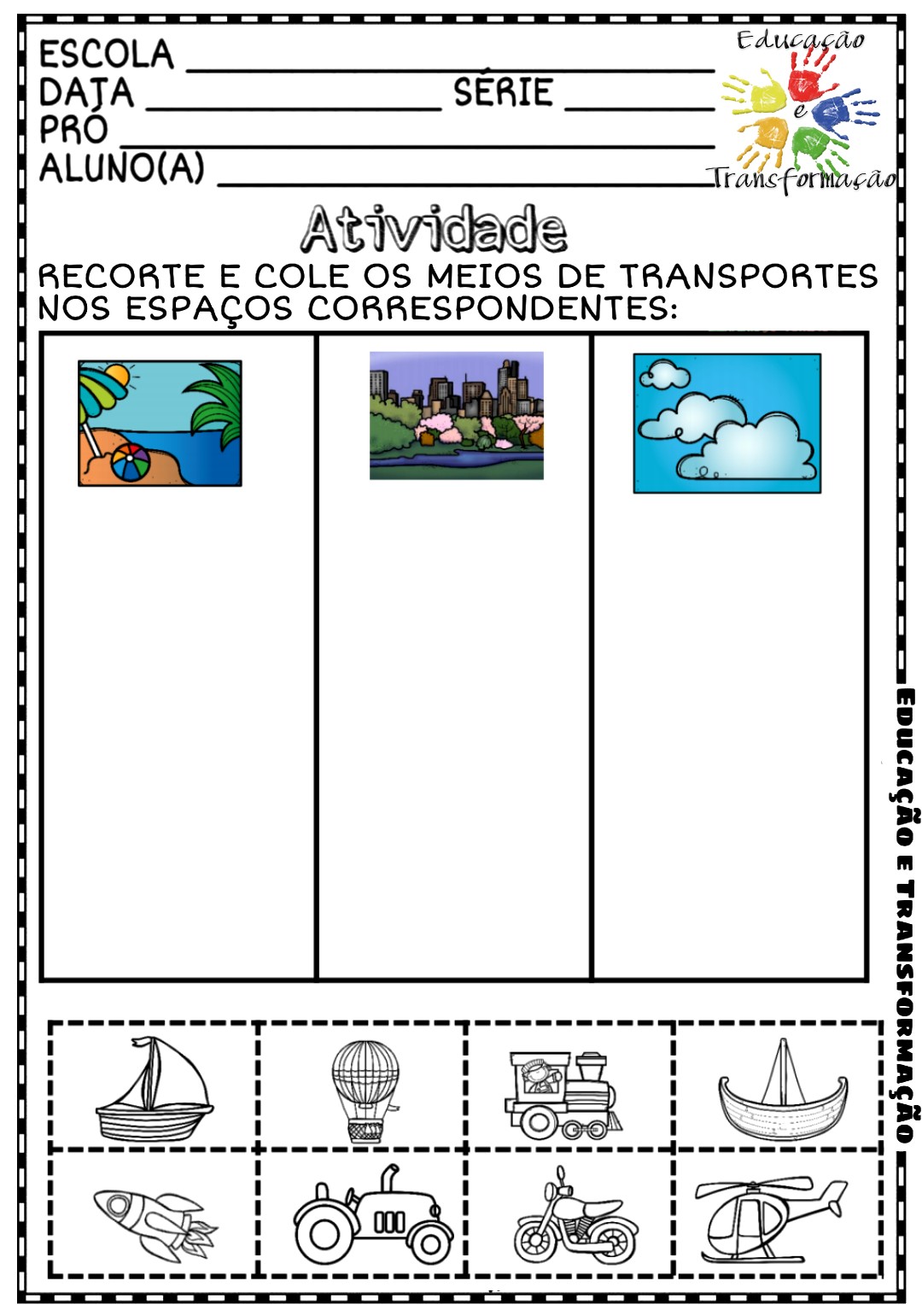 Cartaz Meios De Transporte Educação Infantil EDUBRAINAZ Cartaz Meios De Transporte Educação Infantil EDUBRAINAZ