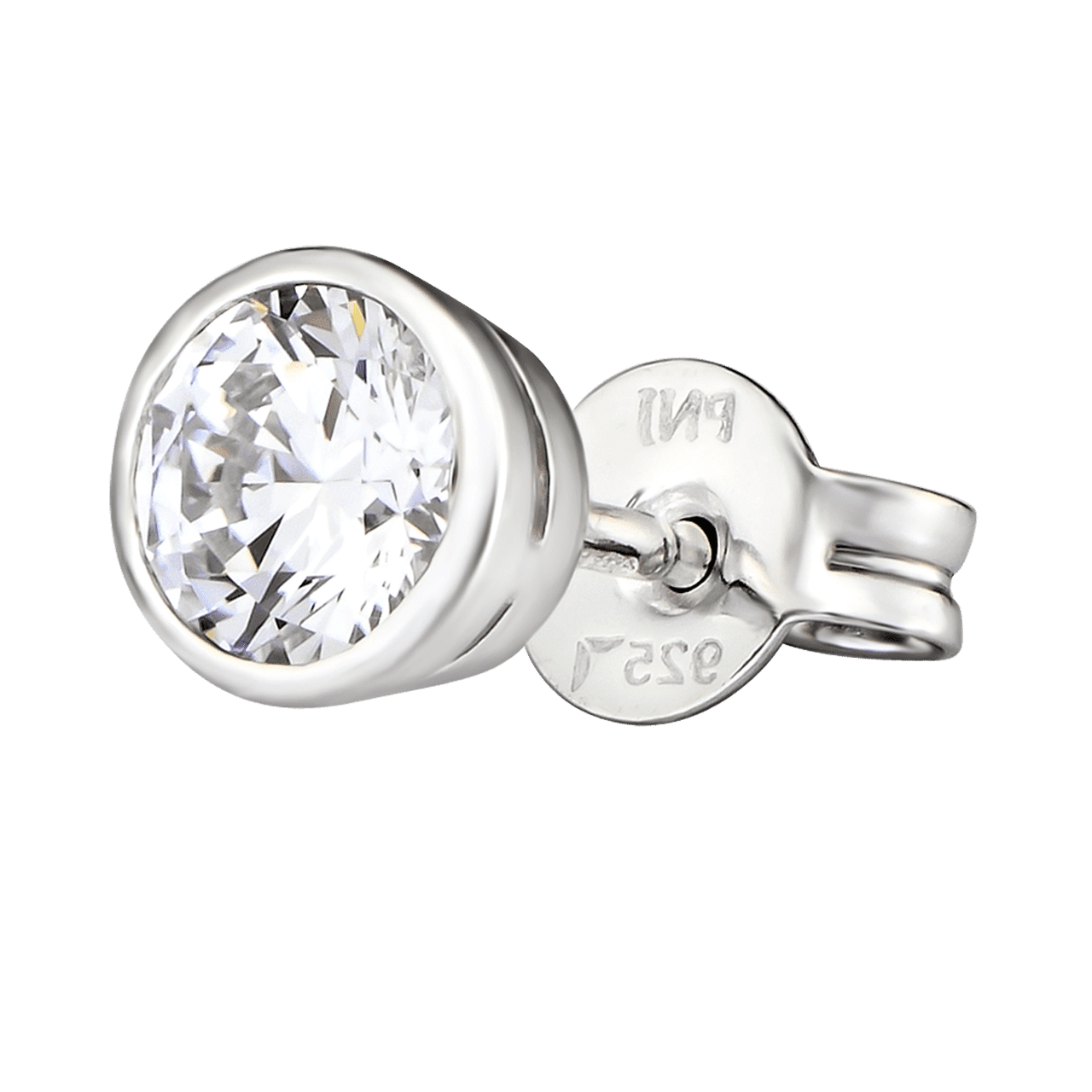 Bông tai nam bạc đính đá PNJSilver XM00K000107