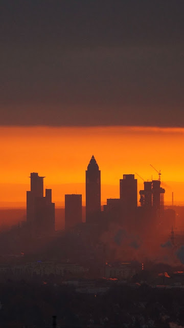 City, sunset, buildings, dusk, clouds City, sunset, buildings, dusk, clouds