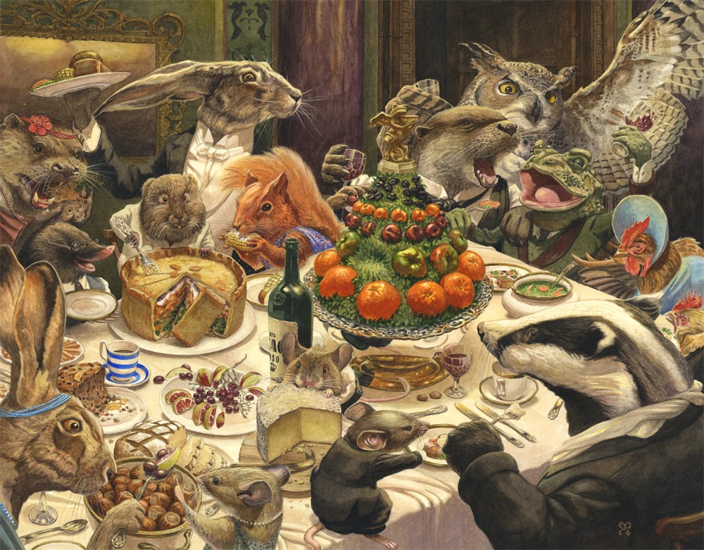 Chris Dunn Illustration/Fine Art Feast Finished Watercolour Painting!