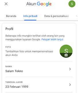 informasi pribadi