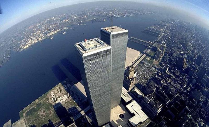 twin towers construction photographs