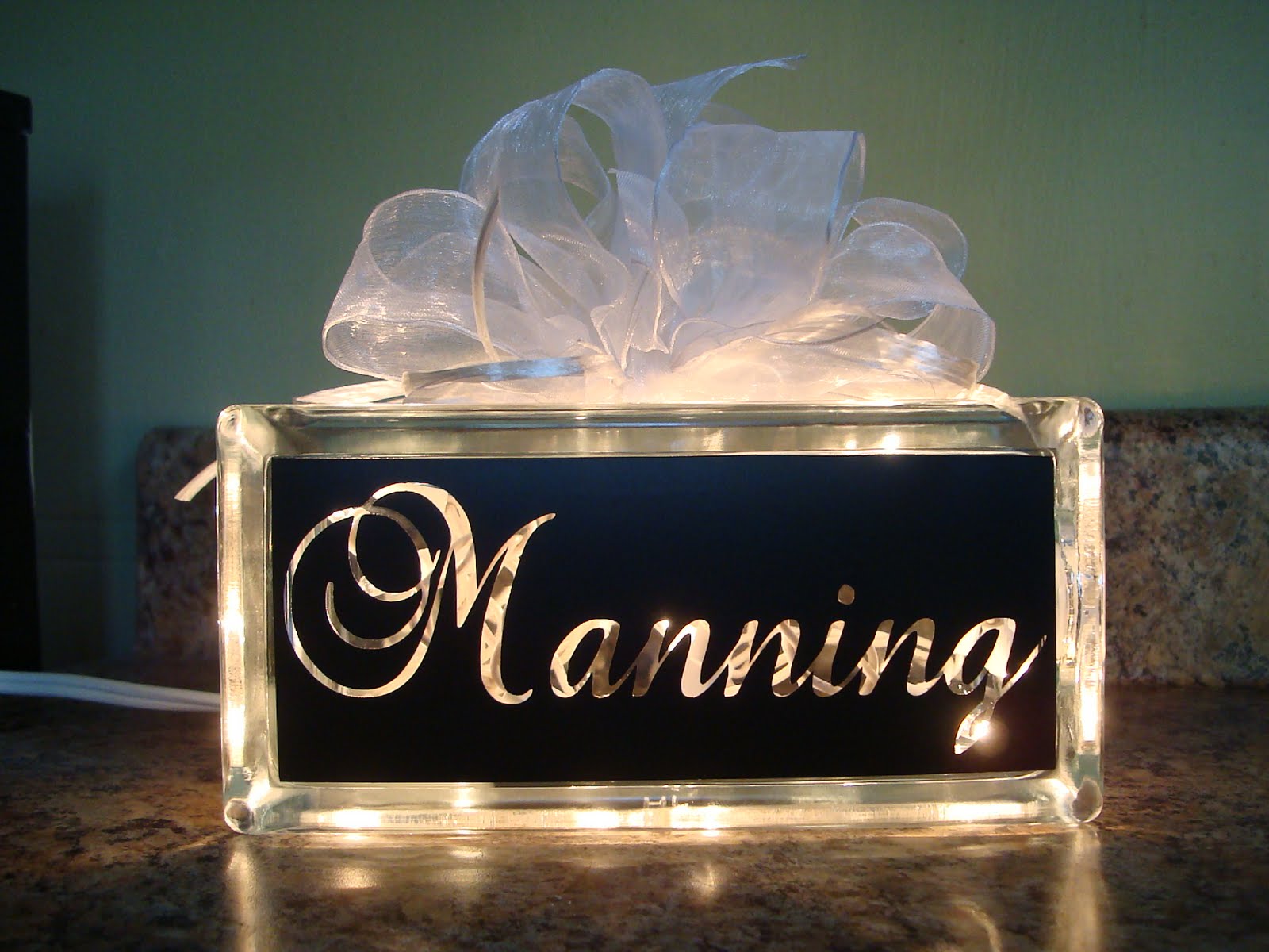 Elle.Bee.Gifts Monogrammed Glass Blocks