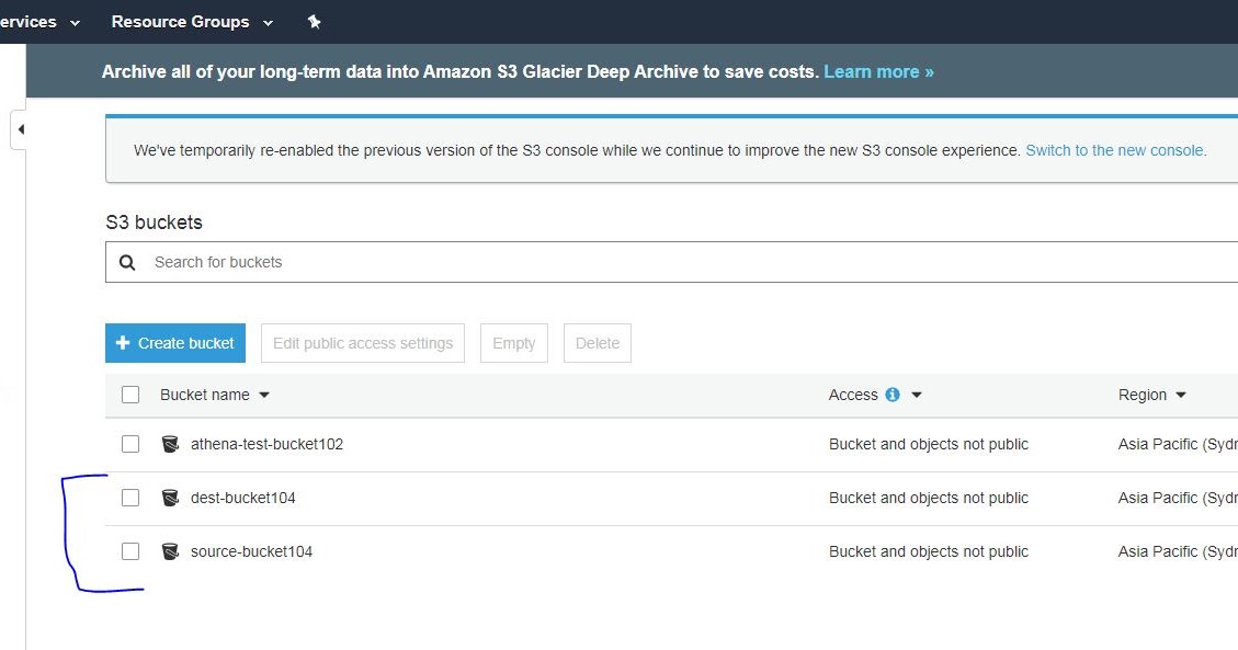 Copy Objects between S3 Buckets using AWS Lambda