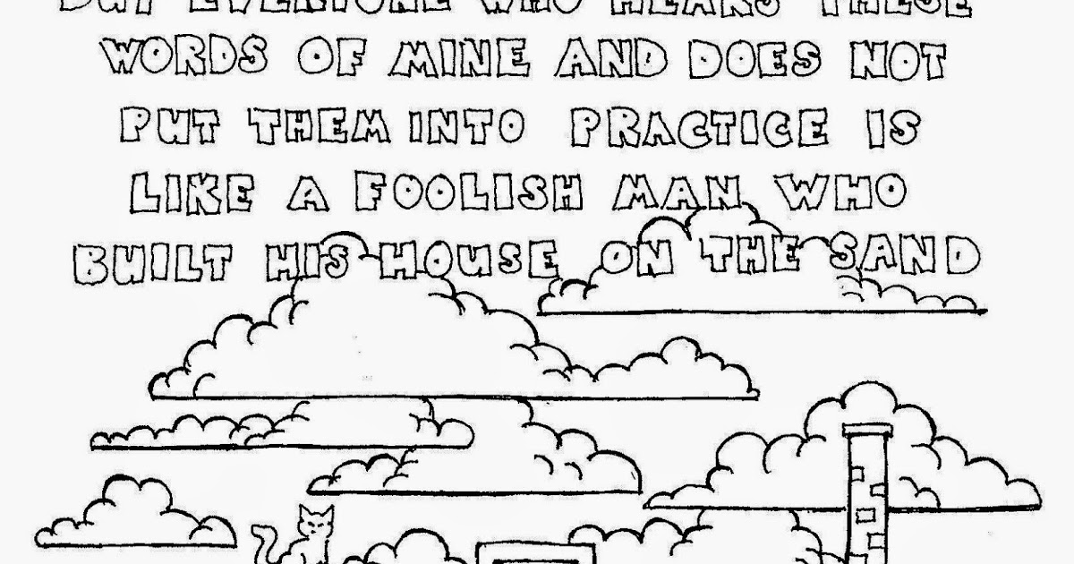 Coloring Pages for Kids by Mr. Adron: The Man Who Built His House On