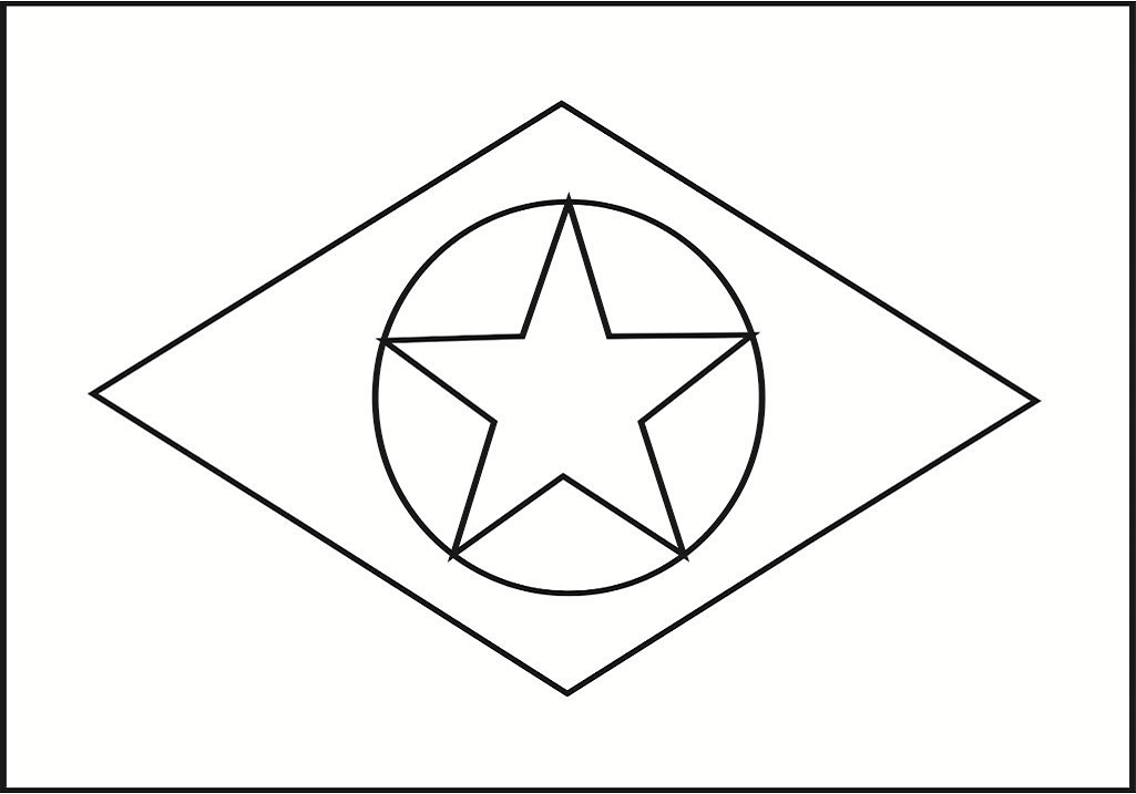 Bandeira de Mato Grosso para colorir