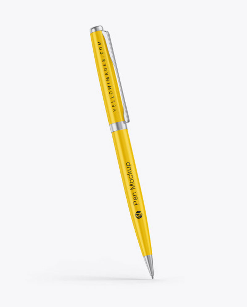 Download Matte Pen W Metallic Finish Mockup 57319 Psdly Yellowimages Mockups