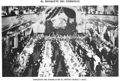 Foto de gran Banquete a la delegación Chilena