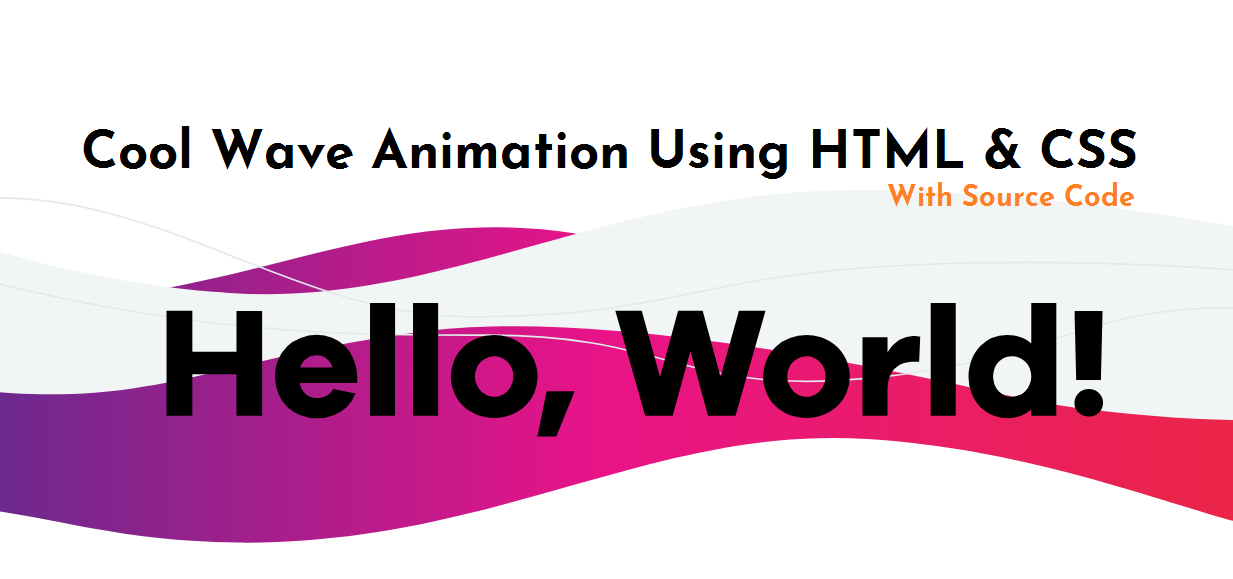 Cool Waves Animation Using HTML CSS with Source Code - Coding Hindi