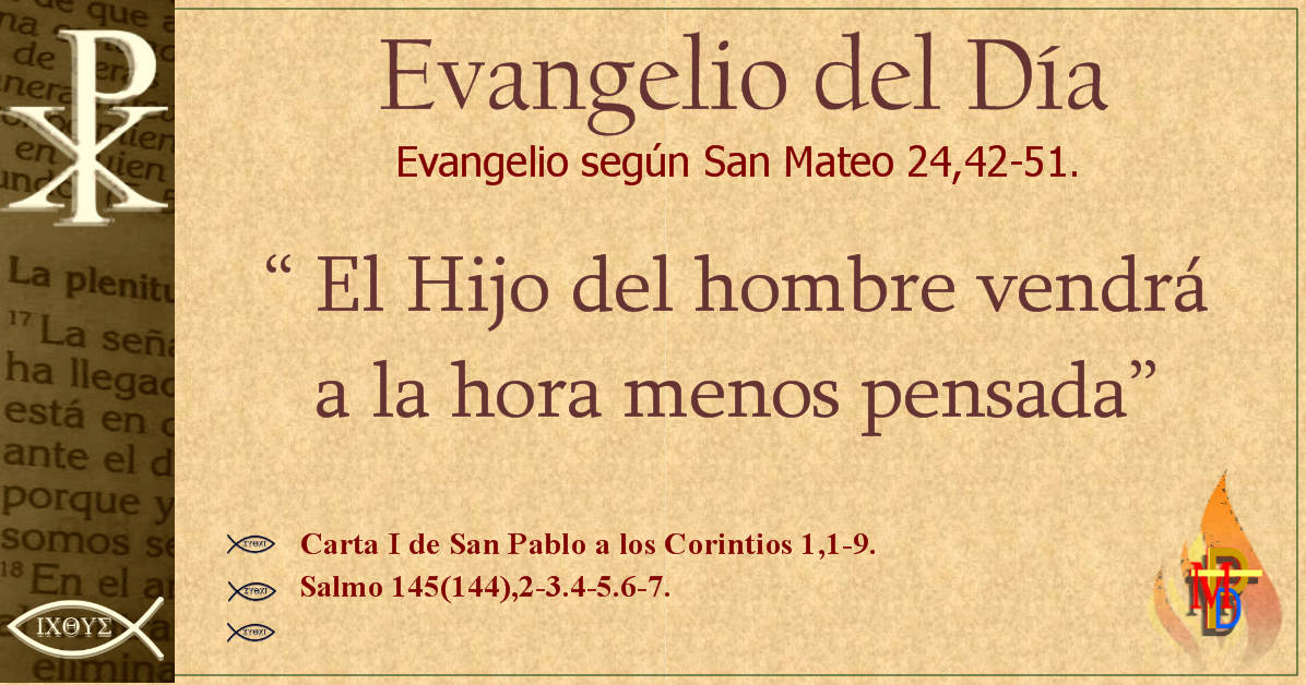 Misioneros de la Palabra Divina EVANGELIO 27 de Agosto San Mateo
