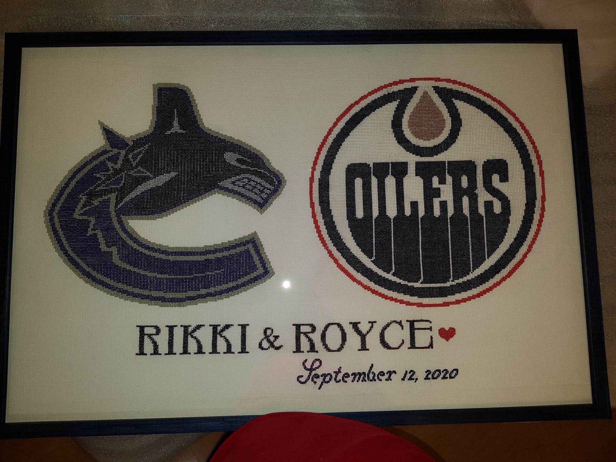 EASY PATTERNS Edmonton Oilers crossstitch pattern