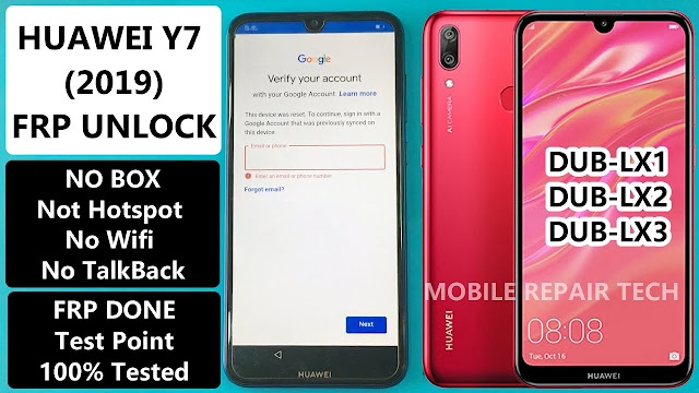 Huawei Y7 2019 (DUB-LX1) FRP RESET | Huawei Y7 Prime  FRP Unlock