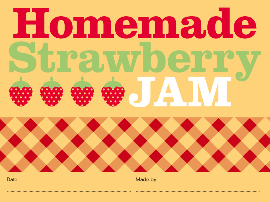 Studio Ann Get your own Homemade Strawberry Jam label