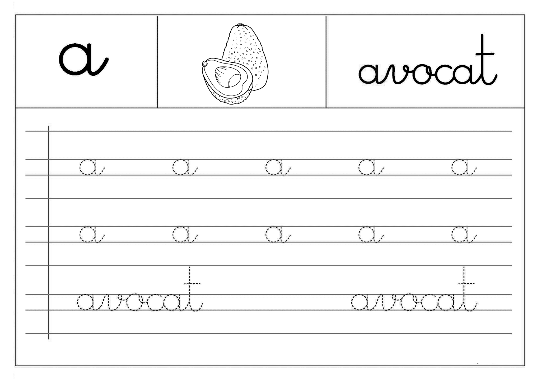 L'alphabet à imprimer pour apprendre à écrire
