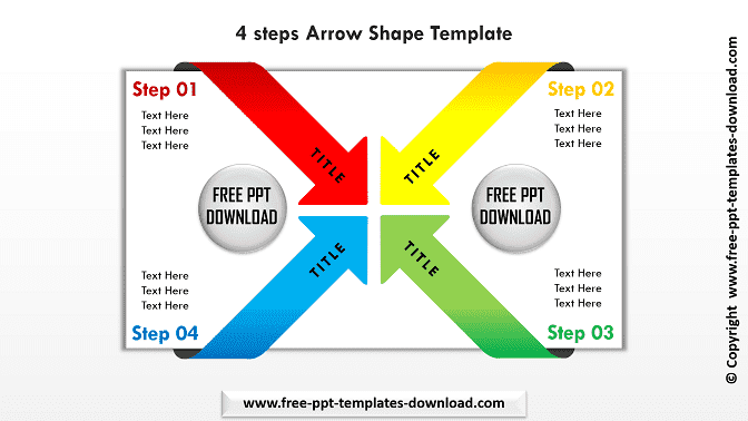 4 steps Arrow Shape Template Download