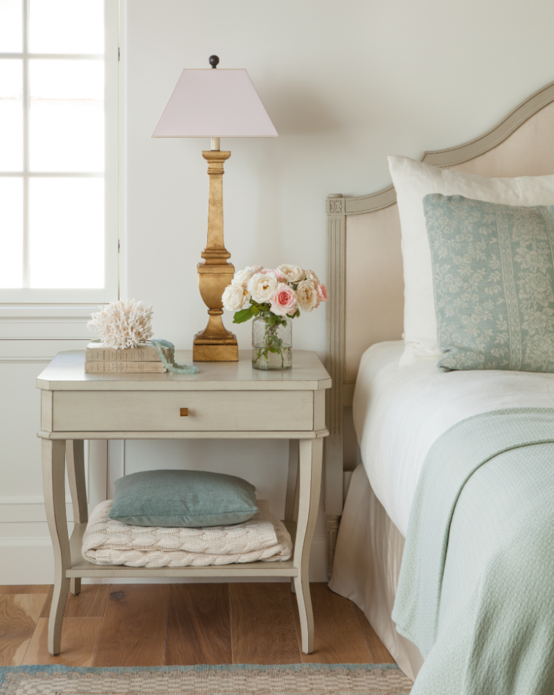 Breathtaking French Country modern farmhouse romantic bedroom by Giannetti Home - found on Hello Lovely Studio