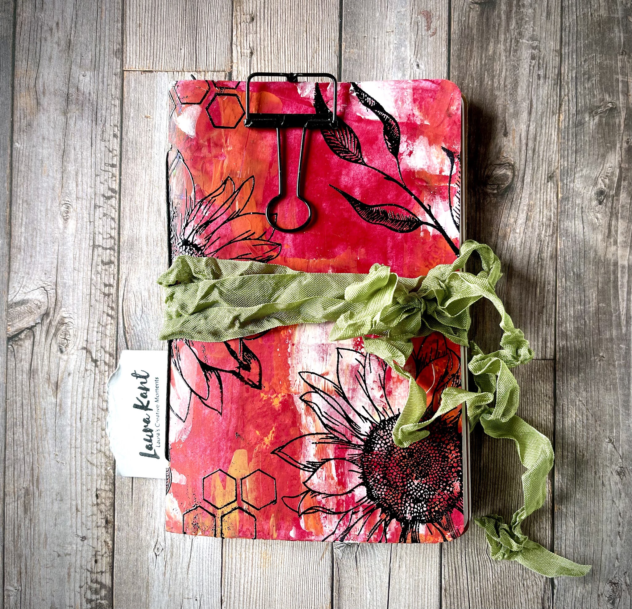 Laura's Creative Moments A mixed media notebook