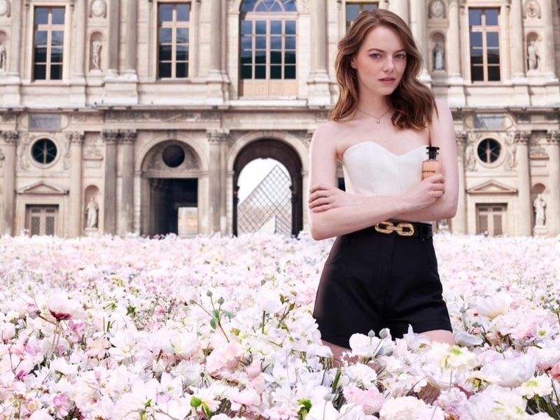 Emma Stone goes romantic for the Louis Vuitton Coeur Battant Fragrance