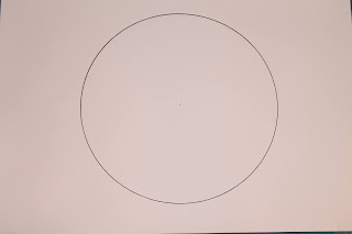this is an A4 paper with a circle on it