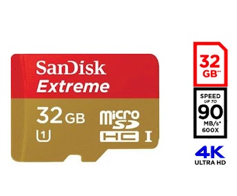 Cartão Memoria Sd 32gb 4k Sandisk Extreme Classe 10 90mb/s
