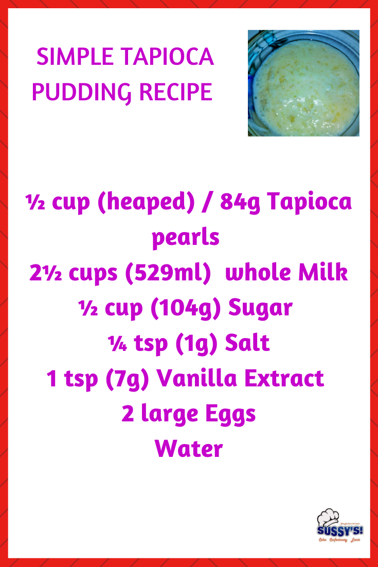 Simple tapioca pudding