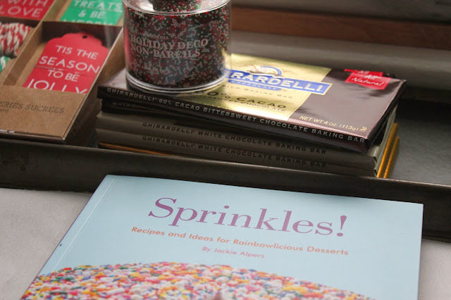 Ingredients for homemade Christmas nonpareils