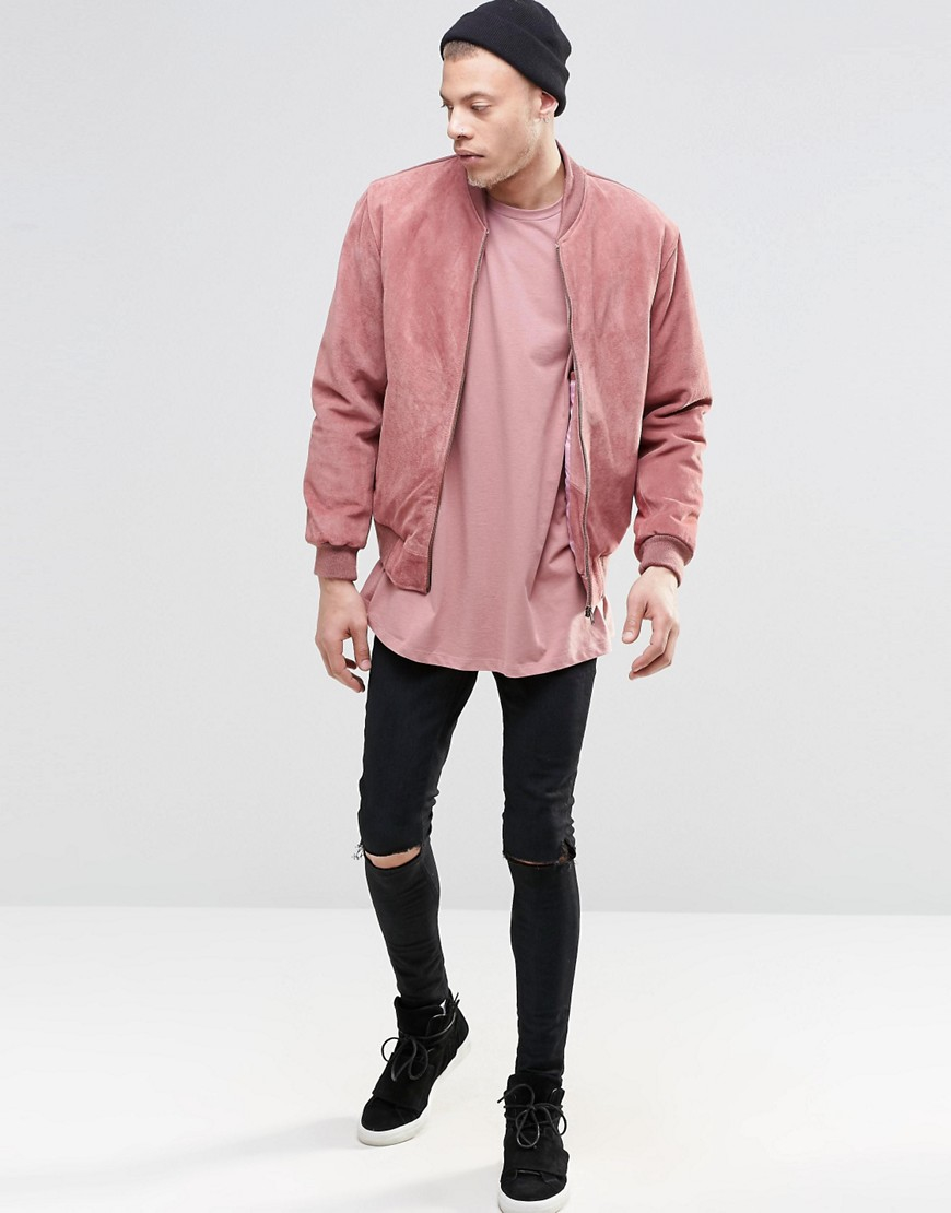 casaco masculino rosa claro
