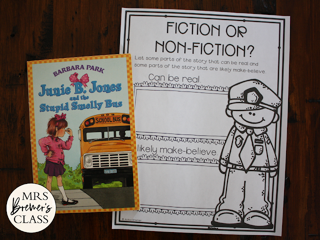 Junie B Jones and the Stupid Smelly Bus book study literacy unit with Common Core aligned companion activities 1st grade 2nd grade