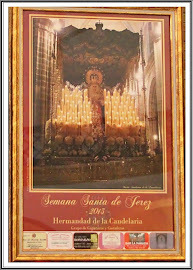 Cartel que anuncia la Semana Santa de Jerez 2013 con la Imagen de Nuestra Señora de la Candelaria.