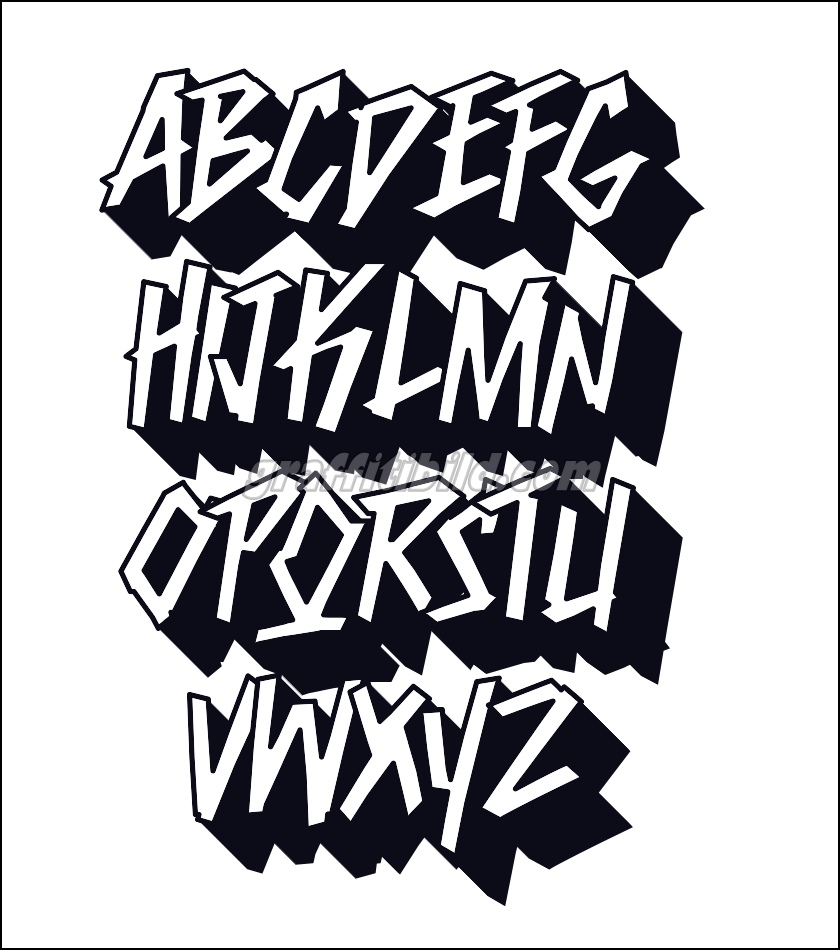 10 Coole Graffiti Abc Buchstaben Ausdrucken Kostenlos Graffiti