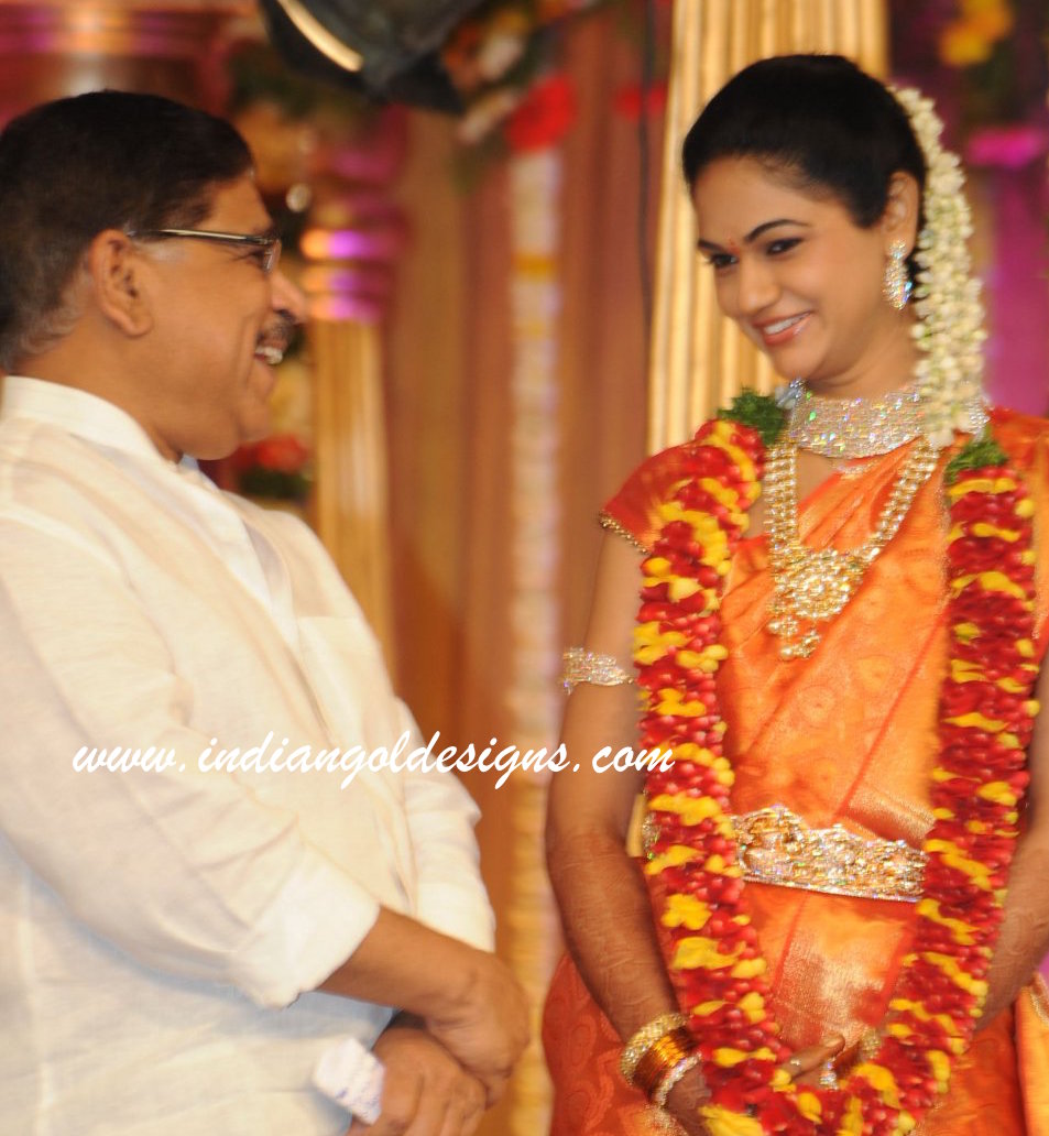 Gold and Diamond jewellery designs: sneha reddy in bridal jewellery