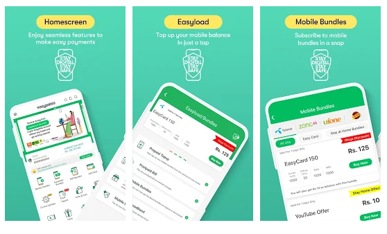 easypaisa mobile load send money pay bills raaz pro